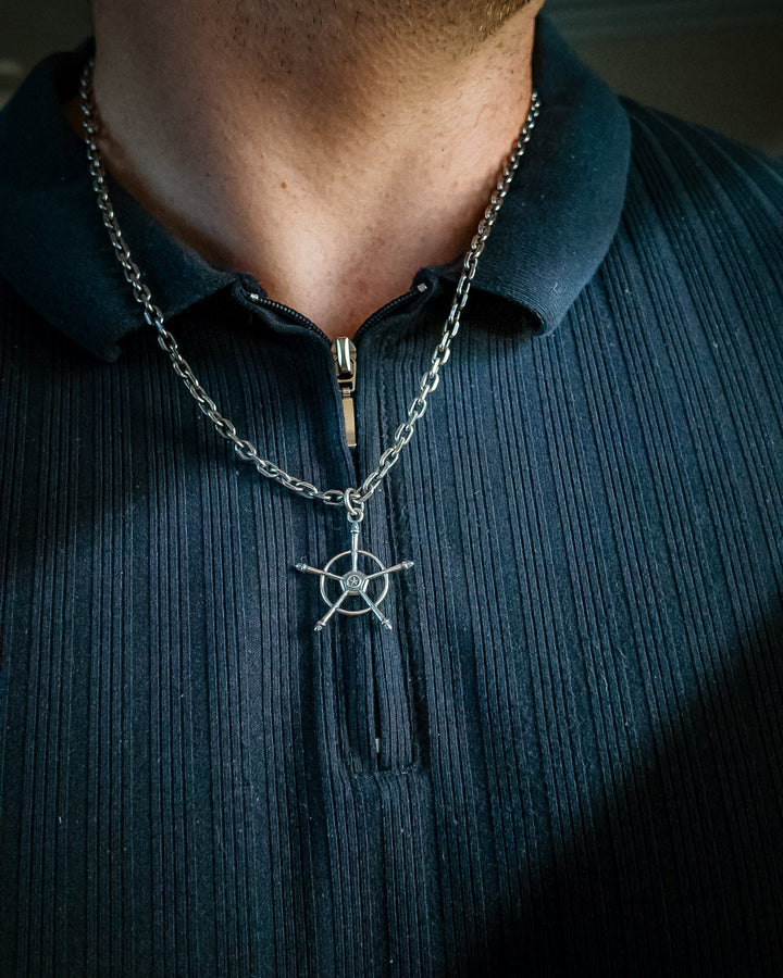 Destruction Cross Necklace Pendant