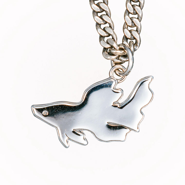 White Beta Fish Necklace Pendant