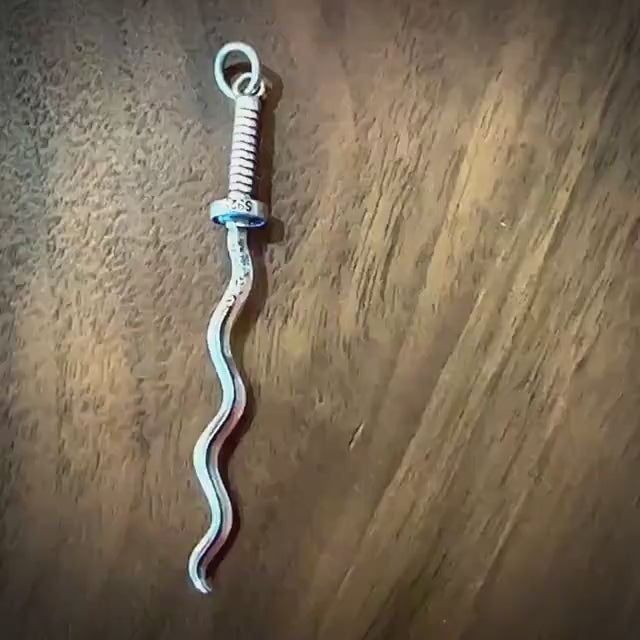 Curved Iguro Sword Necklace Pendant